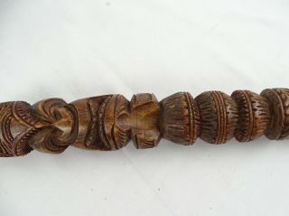 Fine Vintage Hawaiian Islands Hand Carved Wood War Club Ku god of War Hawaii 2