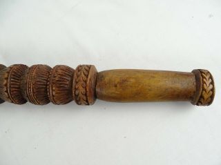 Fine Vintage Hawaiian Islands Hand Carved Wood War Club Ku god of War Hawaii 3