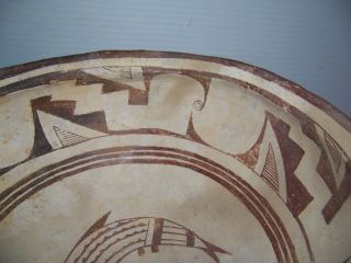 Pre - Columbian Mimbres Fish with Geometric Pottery Bowl Artifact 10.  5 