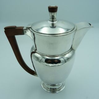 Silver Hot Water Jug or Coffee Pot 1949 - Unusual Maker Dorothy E Vick Somerset 2