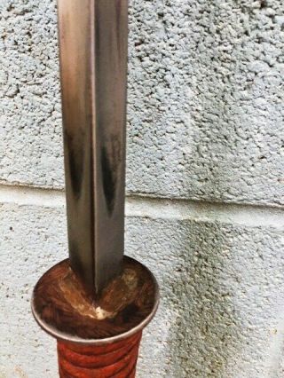 Antique Rapier Sword made w 1888 Martini Bayonet or WWI German Ersatz Trench Art 10