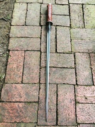 Antique Rapier Sword made w 1888 Martini Bayonet or WWI German Ersatz Trench Art 6