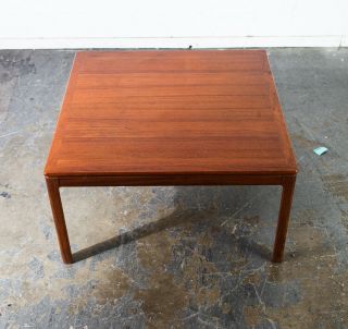 Mid Century Danish Modern Table Dux Solid Teak Sweden Square Cube Side End Wood