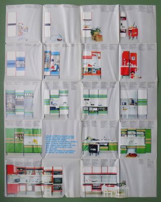 rare vintage DF2000 RAYMOND LOEWY folded advertising brochure poster 2