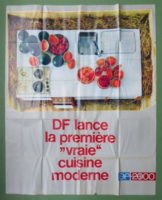 rare vintage DF2000 RAYMOND LOEWY folded advertising brochure poster 4