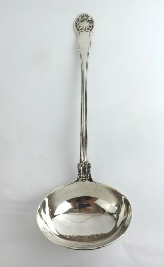 Soup Ladle Fine Solid Sterling Silver Kings Husk Pattern Mary Chawner 1837