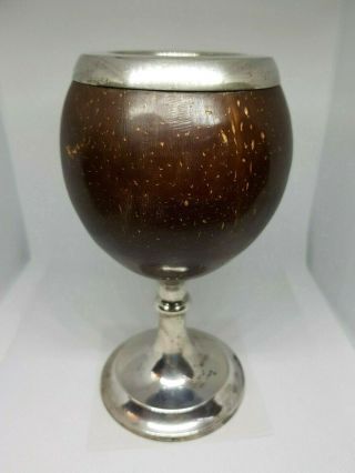 17 th century Coconut silver sterling Goblet Cup Sweden silver 1690 4
