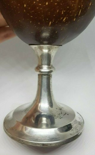 17 th century Coconut silver sterling Goblet Cup Sweden silver 1690 5