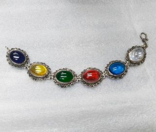 Bracelet Silver Naga Eye Nok Phra Gow Lucky Powerful Gem Thai Amulet Rare Charm