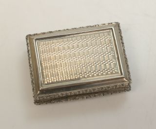 Nathaniel Mills Birmingham Sterling Silver Vinaigrette,  1836.  With Leather Case 7