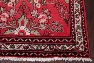 Vintage Floral RED 13 ft LONG Runner Lilian Persian Hand - made Rug 12 ' 10 