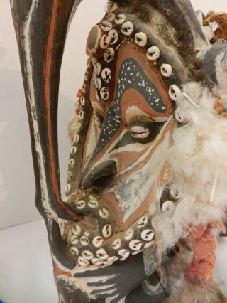 Papua Guinea Lower Sepik River Flute Mask,  Kopar Angoram People,  Museum Piece