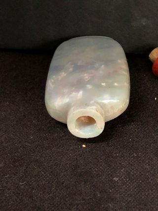 Antique Chinese Hand Carved opal Snuff Bottle 19th Century 8