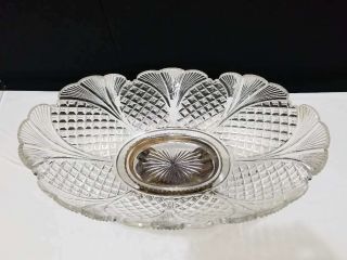 HUGE ANTIQUE FRENCH BRONZE MARBLE CUT CRYSTAL CENTERPIECE BOWL 4