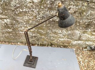 Vintage Herbert Terry Black Three Step Base Angle - Poise Lamp