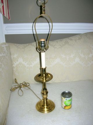 Williamsburg Style 1 Of 2 Baldwin Brass Cathedral Candlestick Lamps