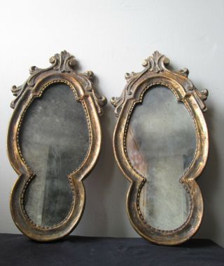 Antique 18th Century 1700 ' s gold gilt wood ornate ITALIAN wood mirrors 11