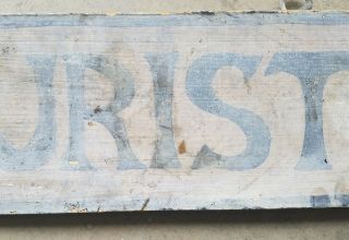 Early 1900 ' s Folk Art Painted TOURISTS Sign 4