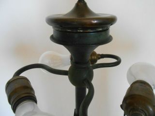 Antique Arts And Craft ' s,  Tiffany Studio,  Handel,  Slag Glass Lamp,  Hubbell Sockets 6