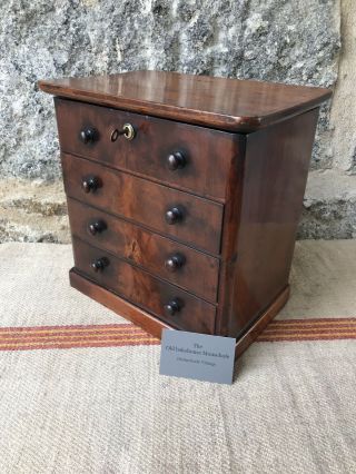 A Victorian Mahogany Apprentice Piece Chest Of Drawers