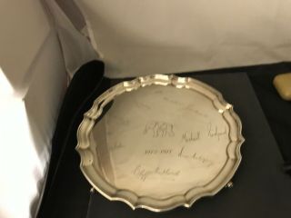 Fremlins Brewery Silver Salver With The Signature Of Colin Cowdrey 2
