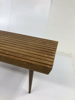 Mid Century Modern SLAT COFFEE TABLE wood vintage George Nelson danish bench 60s 3