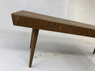 Mid Century Modern SLAT COFFEE TABLE wood vintage George Nelson danish bench 60s 9