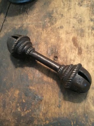 Early English Or Dutch 17th Century Brass / Bronze Rattle 6 Inches Design