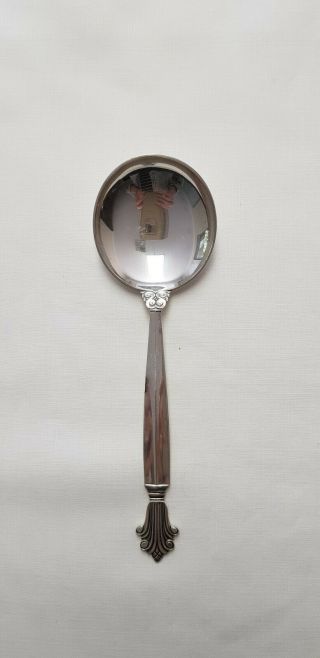 Georg Jensen Acanthus Sterling Round Bowl Soup Spoon 6 1/2 "