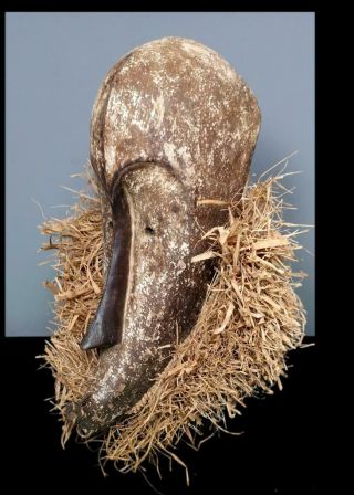 Old Tribal Fang Ngil Raffia Mask - Gabon 3