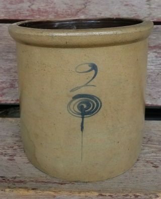 Antique 2 Gallon Bee Sting Design Pottery Crock