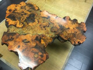 “An Star Dust” 18001 Burl wood coffee table by Burlwood Co,  Redding CA 4