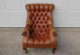 Carl Forslund Rip Van Lee tufted leather chair chesterfield Leopold style 3