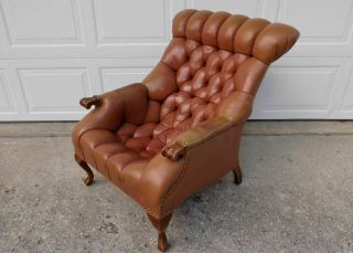 Carl Forslund Rip Van Lee tufted leather chair chesterfield Leopold style 5