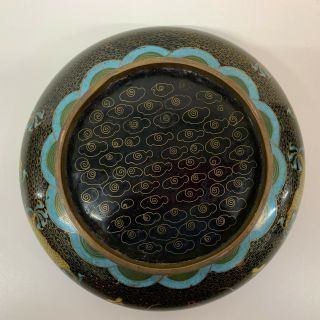 Cloisonne Antique Bowl Dish Chinese 19th Century 21cm diameter Dragon 3