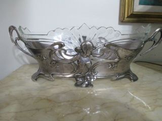 Wmf Art Nouveau Fruit Silver Plate Center Piece.  (signed).