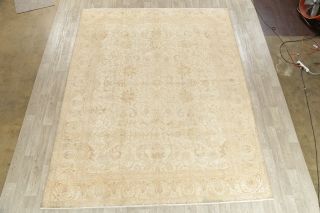 Traditional Distressed Oriental Area Rug Wool Floral Hand - Knotted Carpet 10 x 12 2