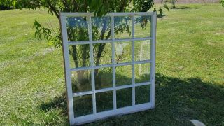Vintage Sash Antique Wood Window Picture Frame Pinterest 43x40 16 Pane Decor