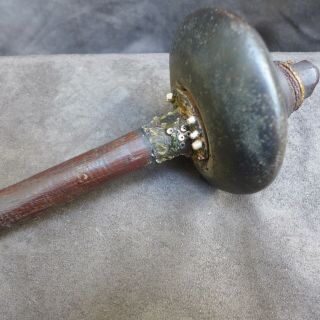 Unique war club with a human face from Britain people 19th early 20th C 3