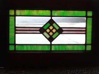 Antique Stained Leaded Glass Transom Window 20 " X 13 " 1925 Checkerboard