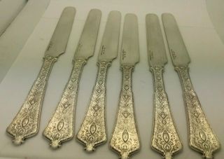 6 - Vintage Tiffany & Co Persian Dessert Breakfast Tea Knives Sterling Silver 925