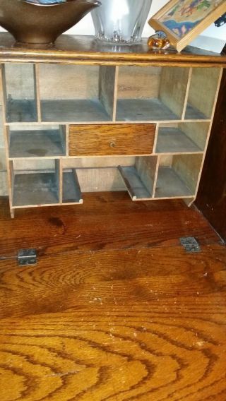 1900 - 1930 Antique Secretary Side by Side Curved Glass Bookcase Curio Cabinet 5