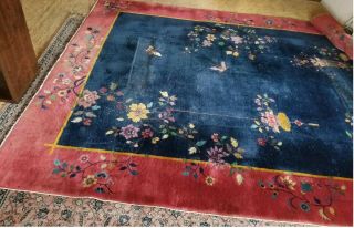 9x12 Chinese Rug Antique 1920 