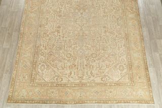Distressed Traditional Oriental Wool Area Rug Geometric Hand - Knotted 9x12 Carpet 4