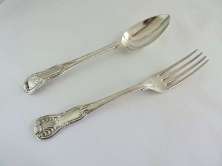 English Sterling - Paul Storr - Dinner Fork & Table Spoon - Kings Pattern