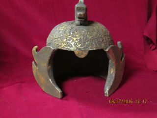 Helmet,  Chou 300 - 1100 B.  C. ,  Gold,  Jade,  Metal,  9 " X 9 1/2 " X 7 1/2 ",  4 Lbs 12 Oz
