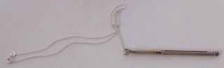 Retractable Tiffany & Co.  Sterling Silver Martini Stirrer,  olive stick W chain 7