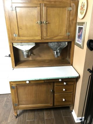 Antique Hoosier Cabinet With Flour Sifter And Sugar Bin Local