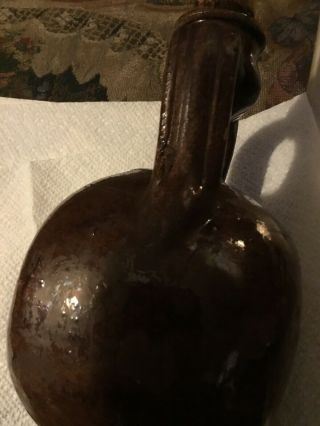 17th Century Dutch Costrel Bottle Two Handle Wine Stoneware Bottle 1650 - 1700 5