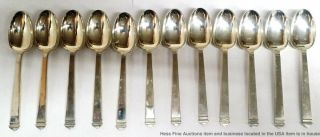 Tiffany Co Hampton Vintage Sterling Silver 84Pc Art Deco Flatware Set 10